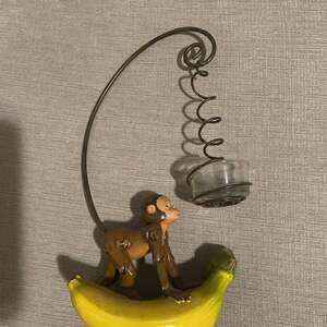 Rare Monkey Climbing on Bananas Holding a Tea Light Candle ...